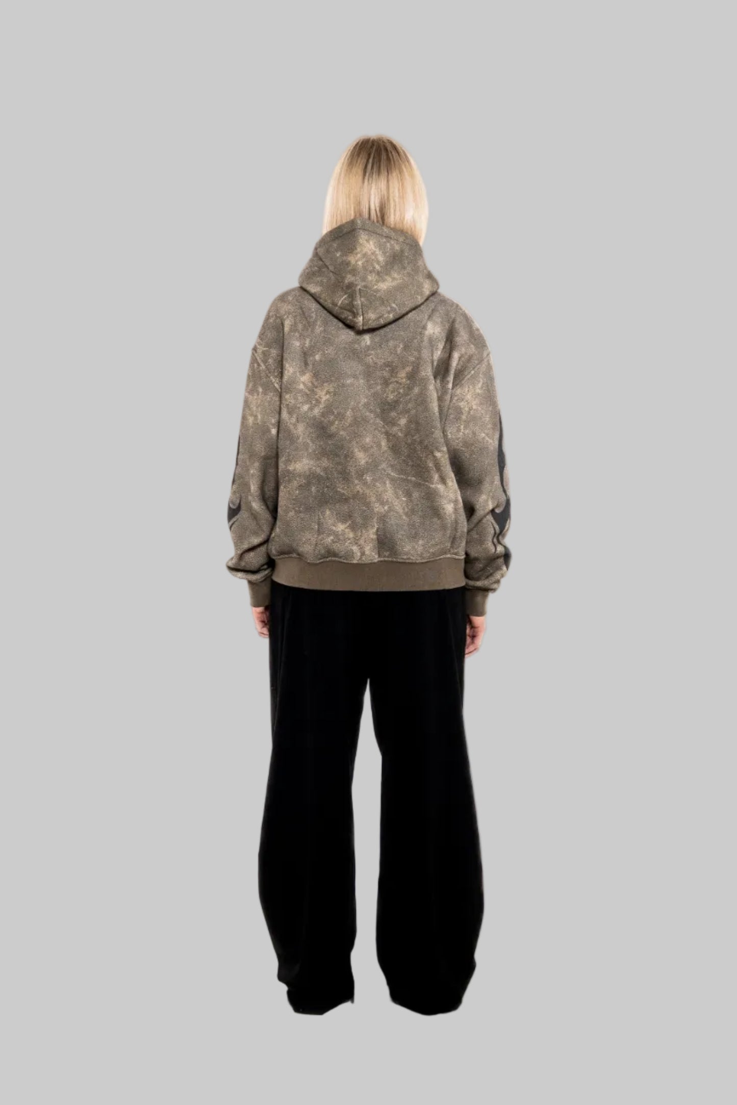 Olive Green Zip-up Hoodie