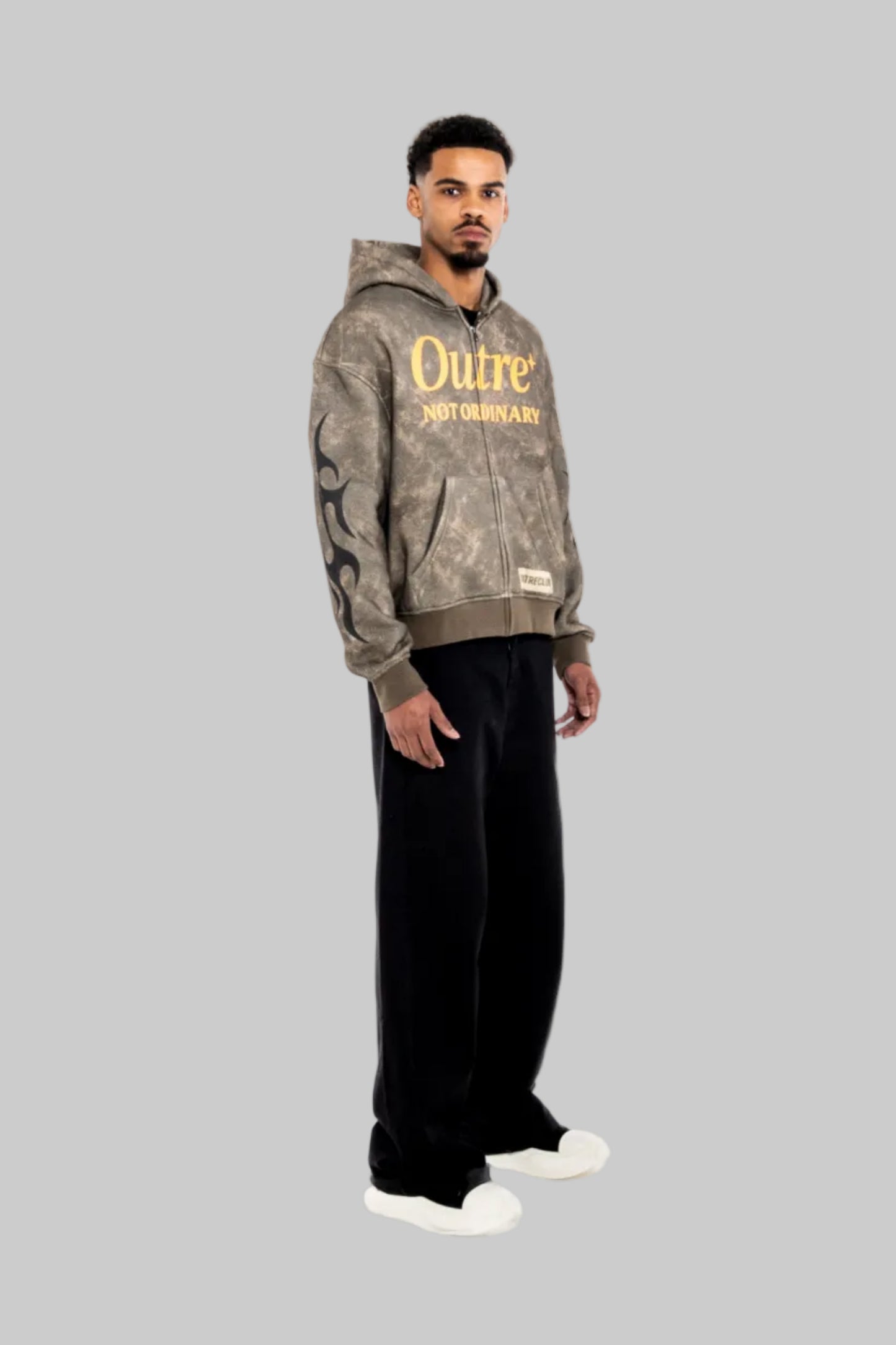 Olive Green Zip-up Hoodie